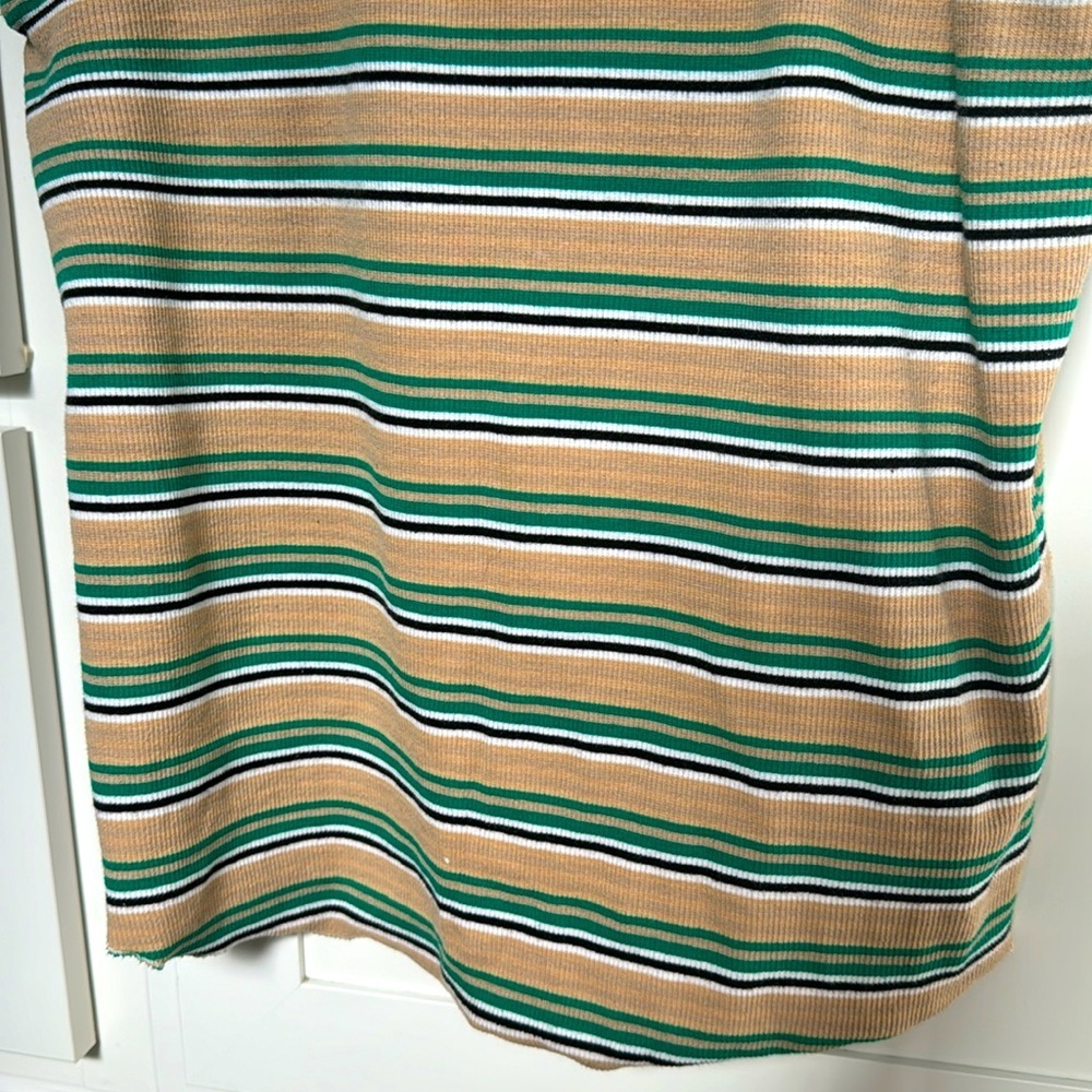 St Patricks Day Striped Green Tan Tank Top - Picture 3 of 3